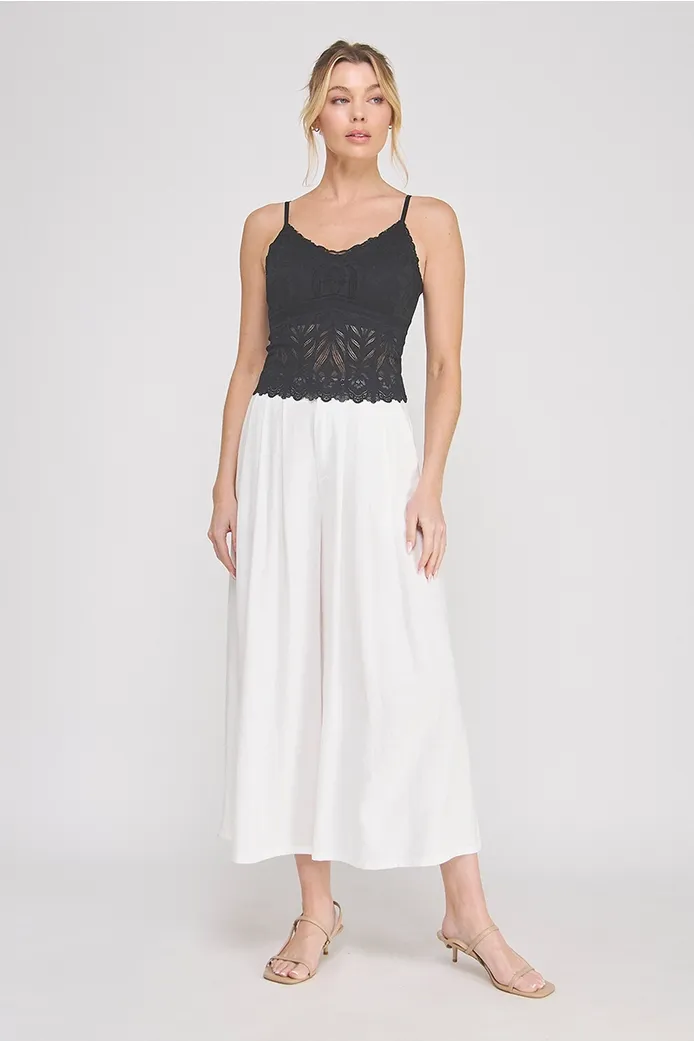 Floral Laced Bralette-Black