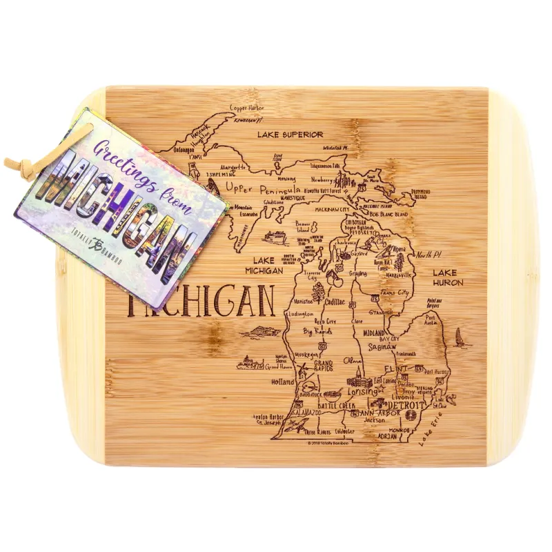 A Slice of Life Michigan Cutting Board