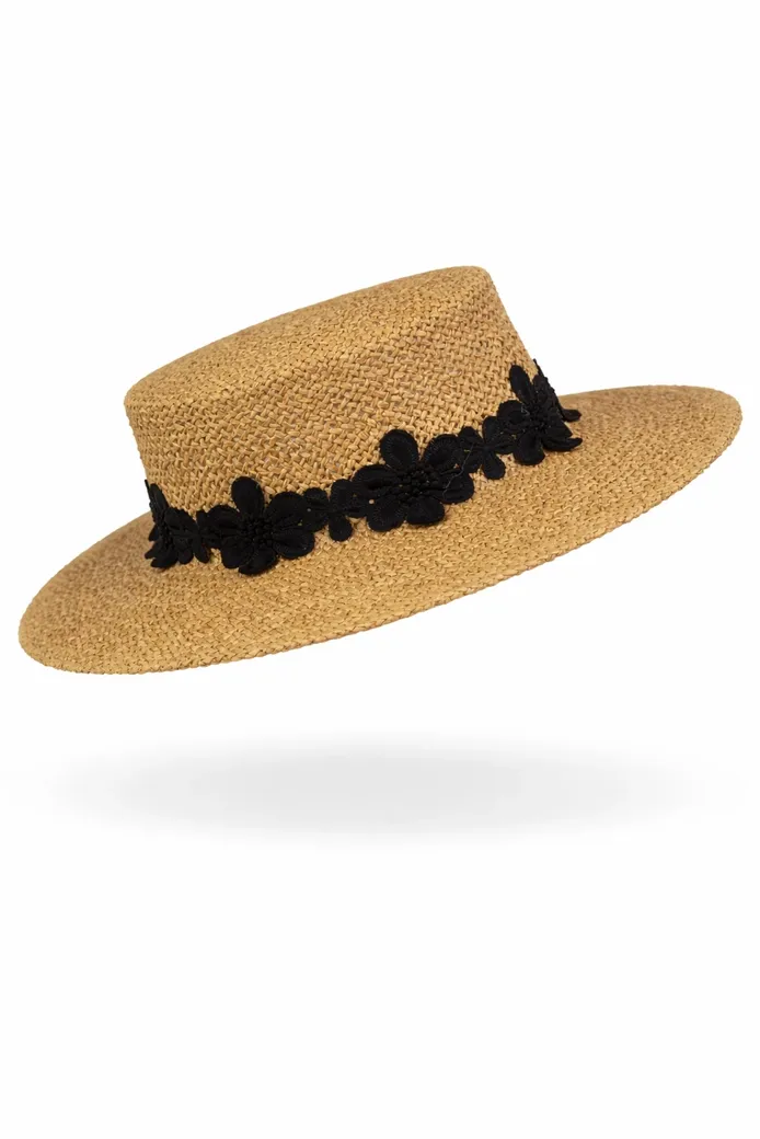 Flower Lace Band Sun Hat