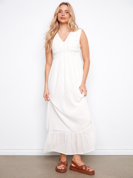 Applique Bodice Maxi Dress