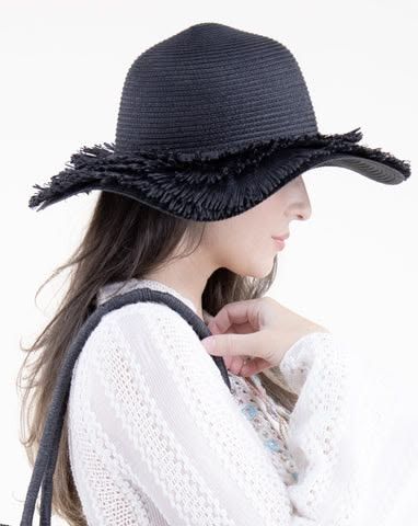 Layered Fringe Floppy Hat