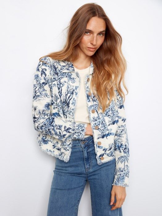 Printed Linen Jacket