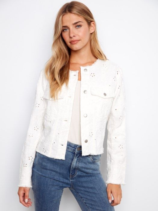 Eyelet Denim Jacket