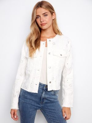 Eyelet Denim Jacket