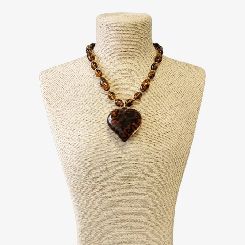 Chunky Tortoise Heart Necklace