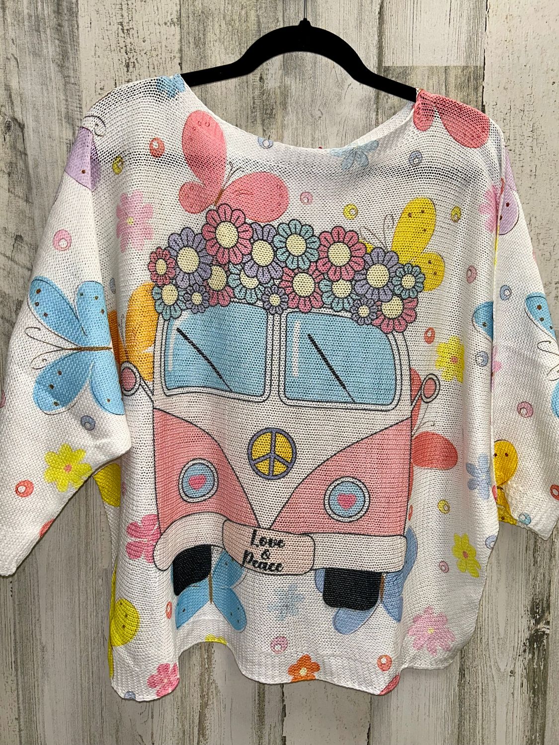 Peace, Love &amp; VW Bus Sweater