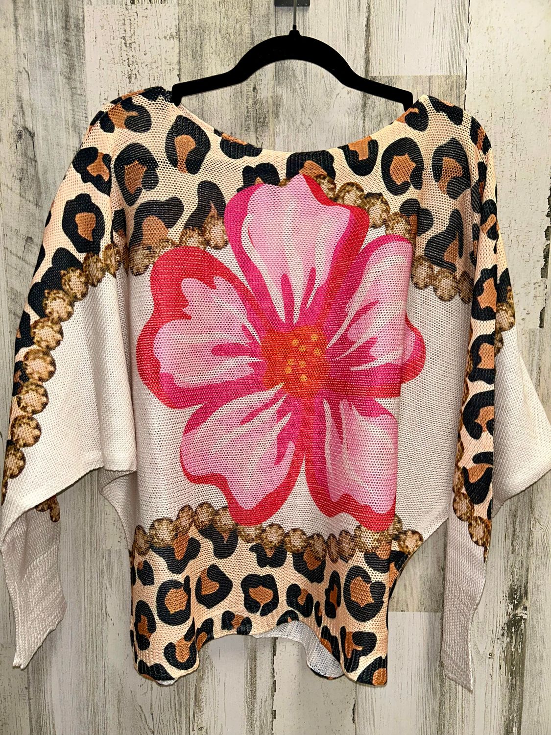Leopard Hibiscus Sweater
