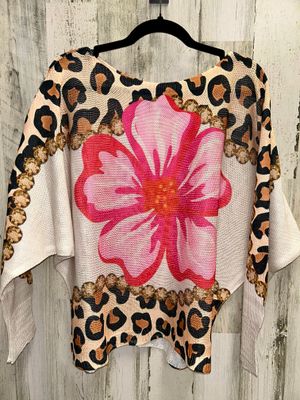 Leopard Hibiscus Sweater