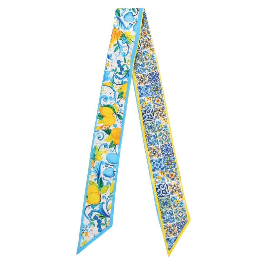 Lemon Skinny Scarf-Blue