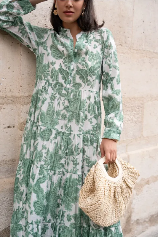 Floral Print Marbella Silk Dress