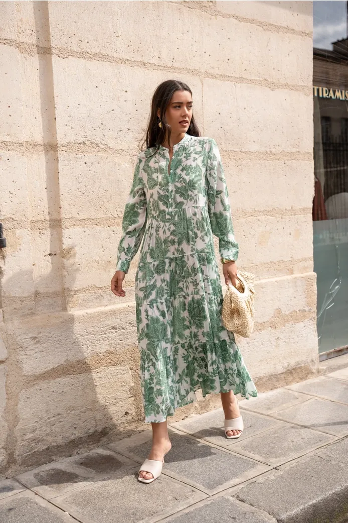 Floral Print Marbella Silk Dress