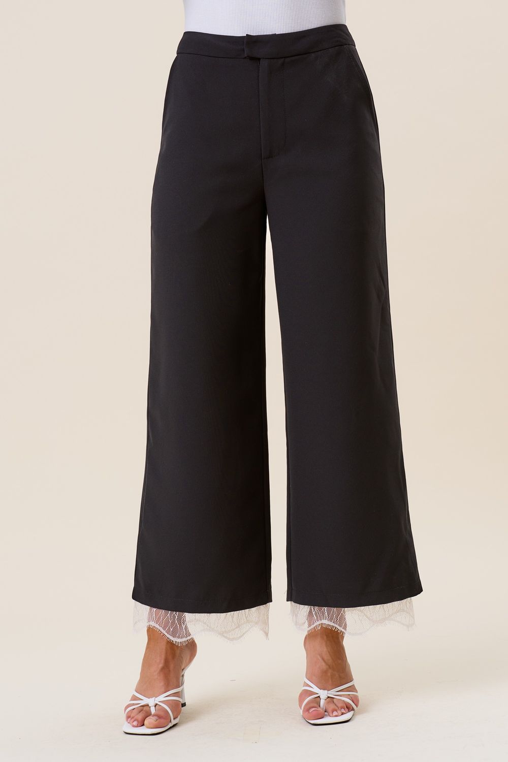 Lace Trim Pants