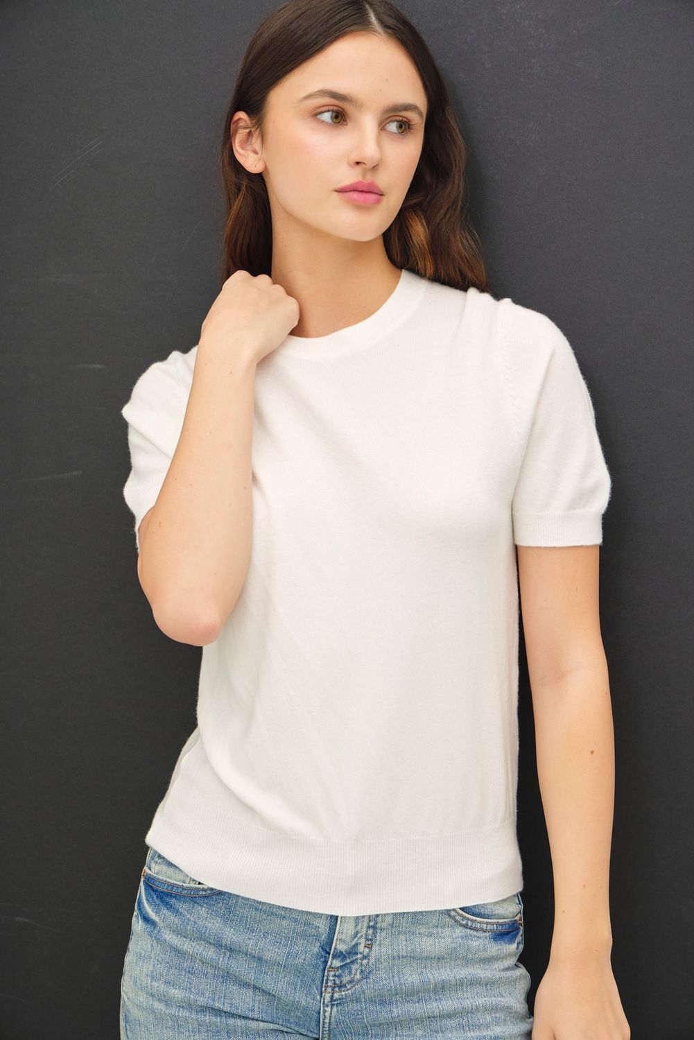 Short Sleeve Sweater Top