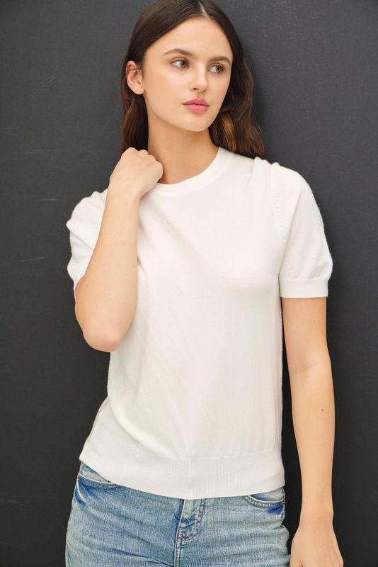 Short Sleeve Sweater Top