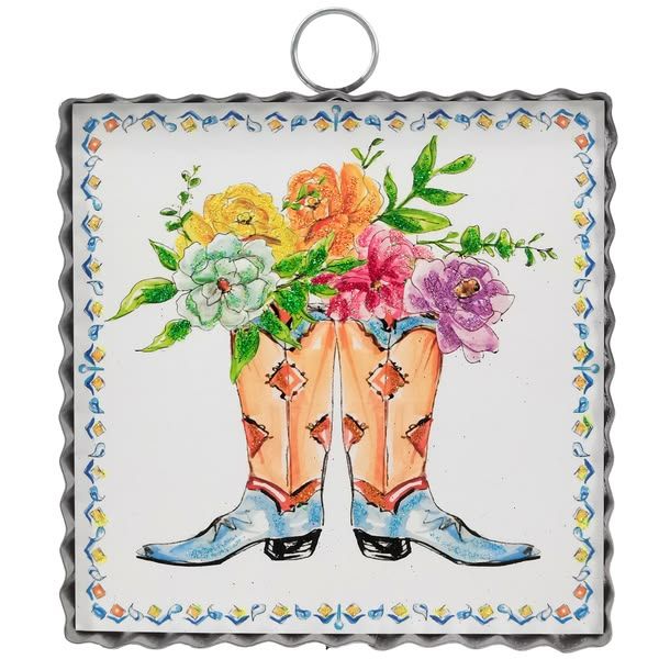 Mini Art Blue Cowboy Boots