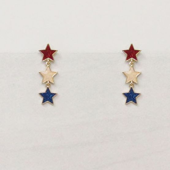 RWB Star Drop Earrings
