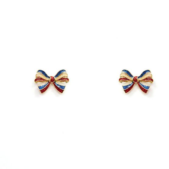 Patriotic Bow Earrings