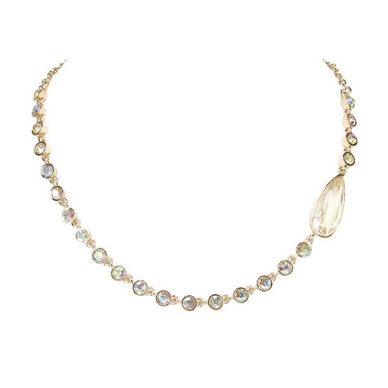 Gold Crystal Tennis Necklace