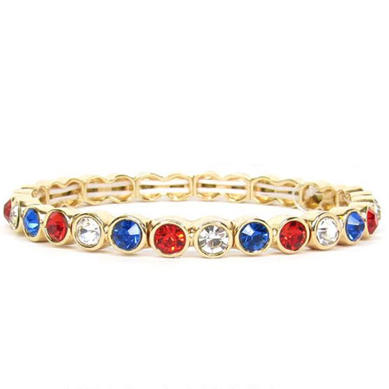 Red &amp; Blue Crystal Bracelet