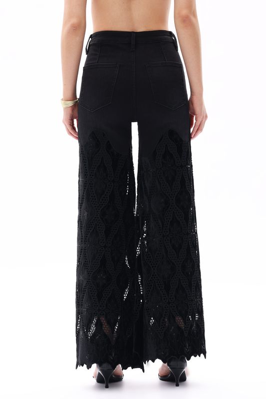 High Rise Wide Leg-Black