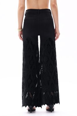 High Rise Wide Leg-Black