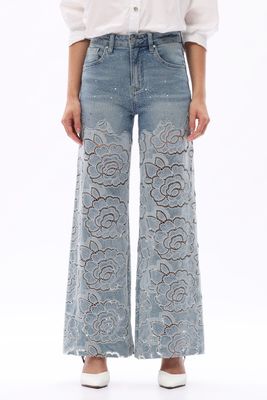 High Rise Wide Leg-Retro Light Blue