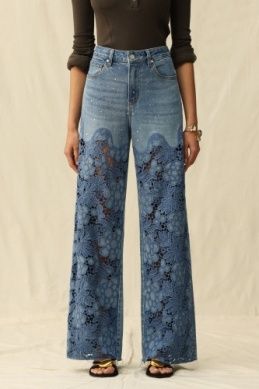 High Rise Wide Leg-Medium Blue
