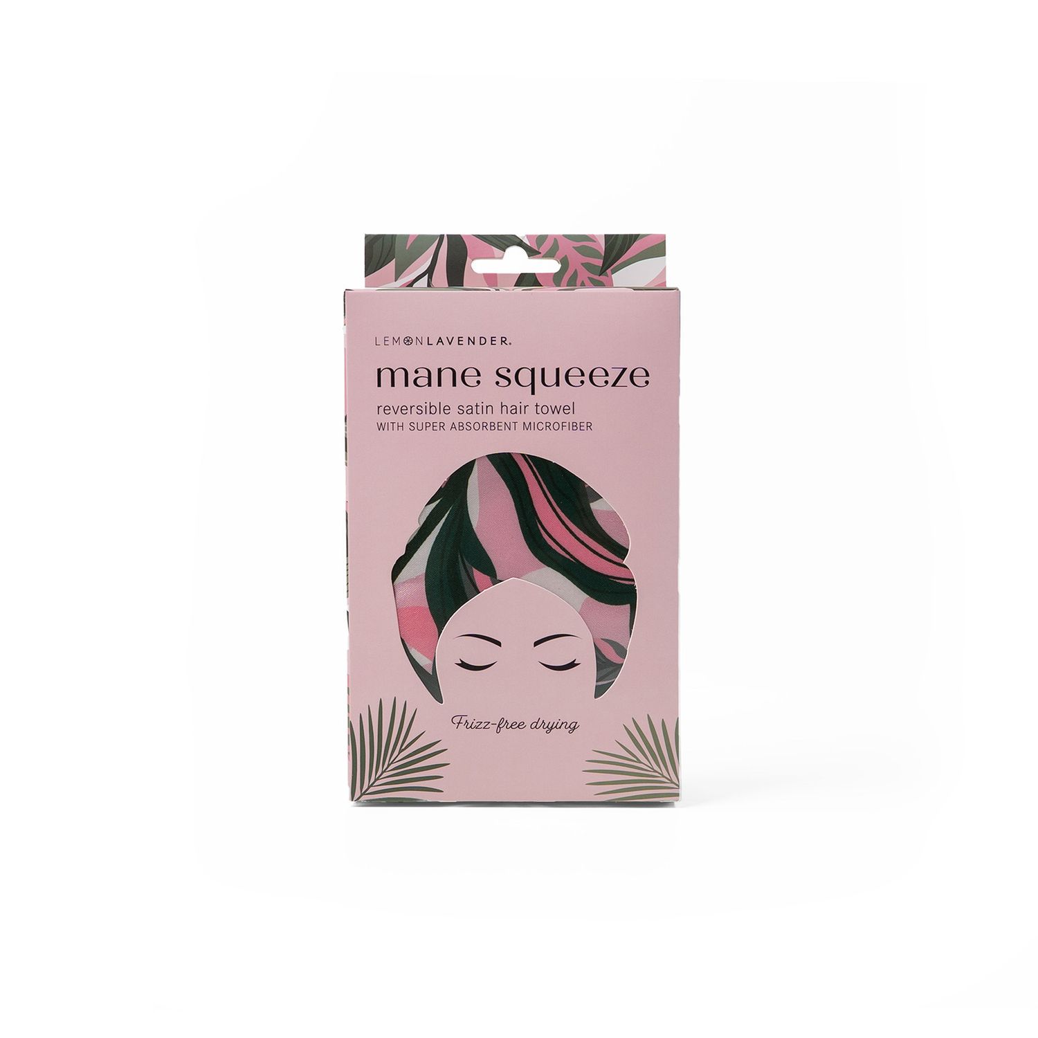 Reversible Satin Hair Towel, Color: Pink