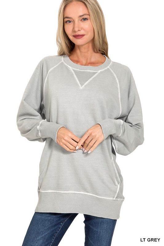 French Terry Pullover with Pockets
