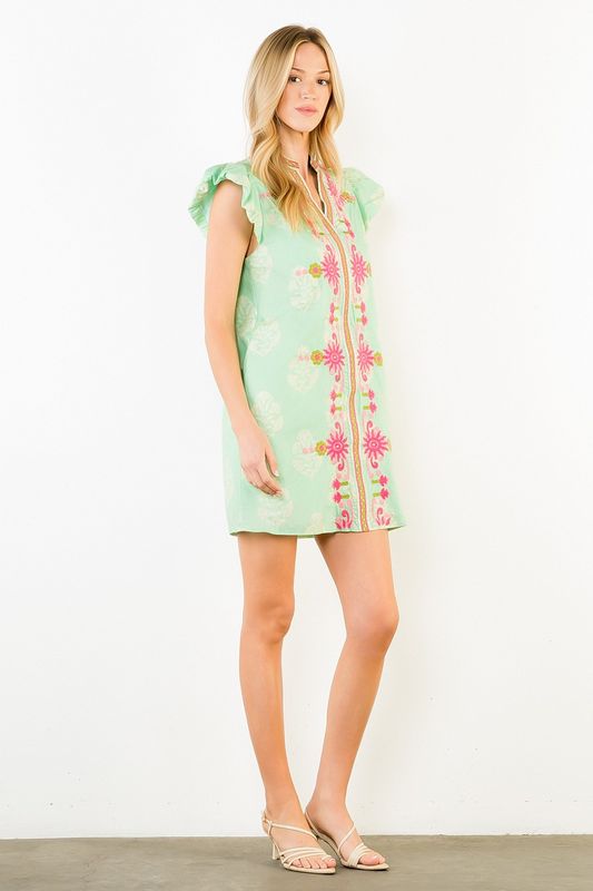 Floral Embroidery Dress