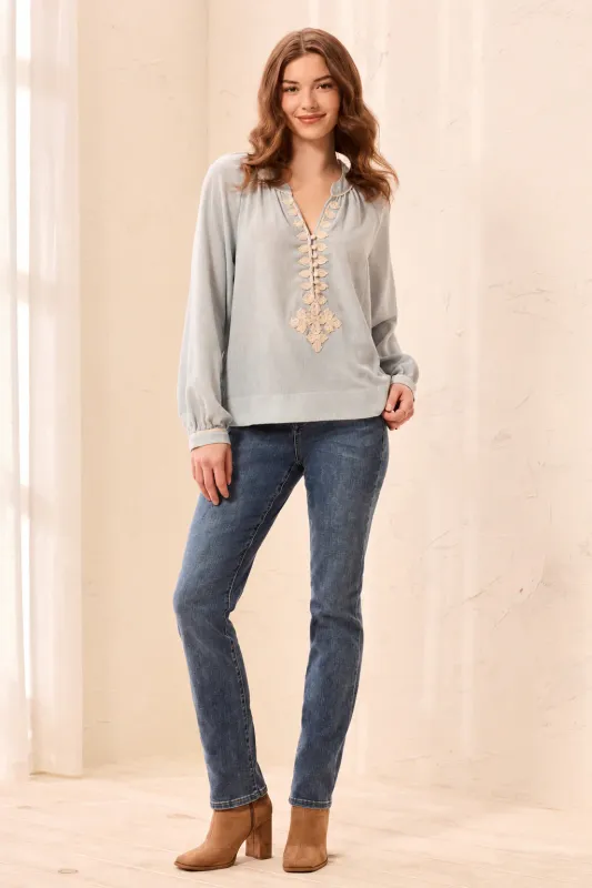 Button Placket Blouse
