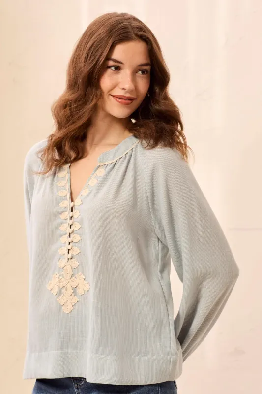 Button Placket Blouse