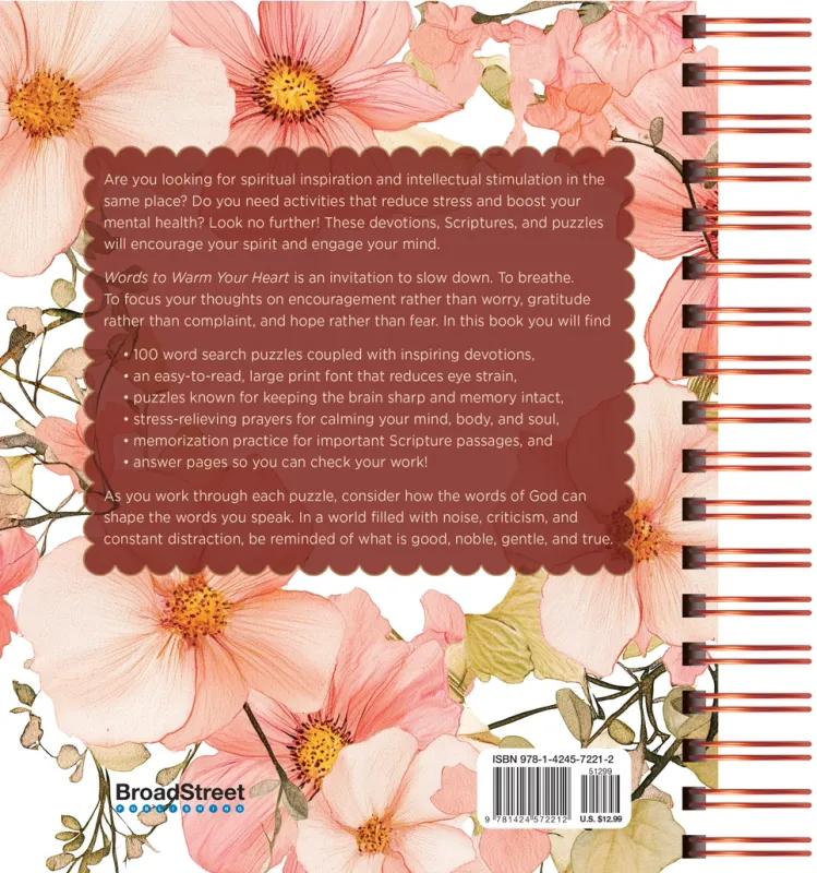 Words to Warm Your Heart Word Search Devotional Book