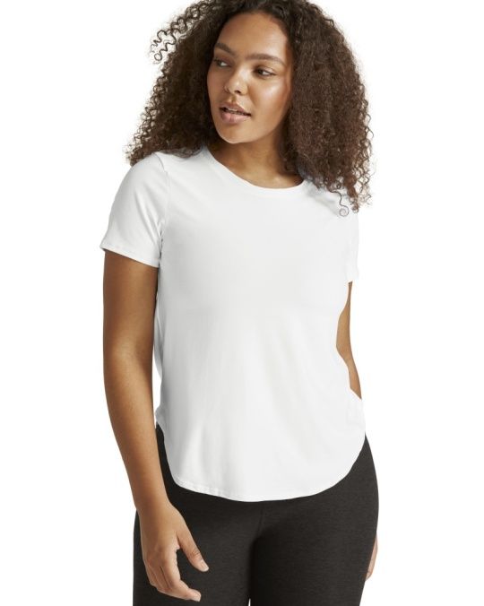 Featherweight on the Down Low Tee, Color: cloud white by, Size: XS