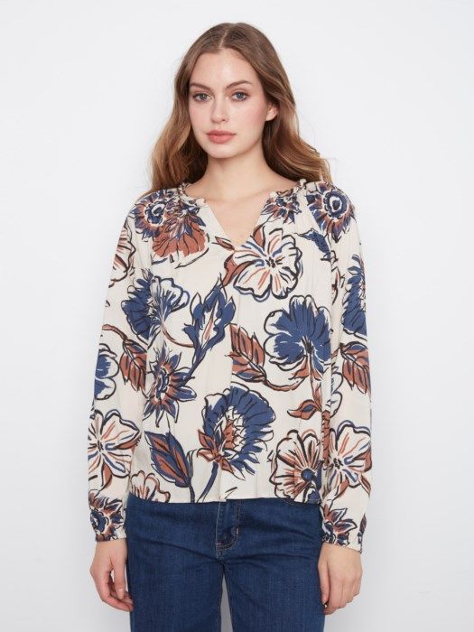 Raglan Long Sleeve Blouse