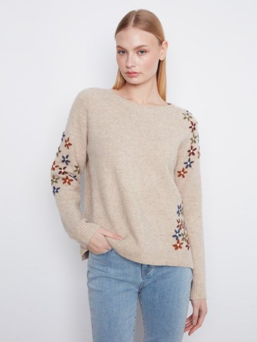 Floral Embroidered Sweater