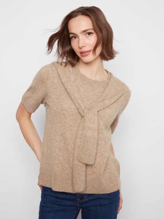 Combined Sleeve Detail Sweater