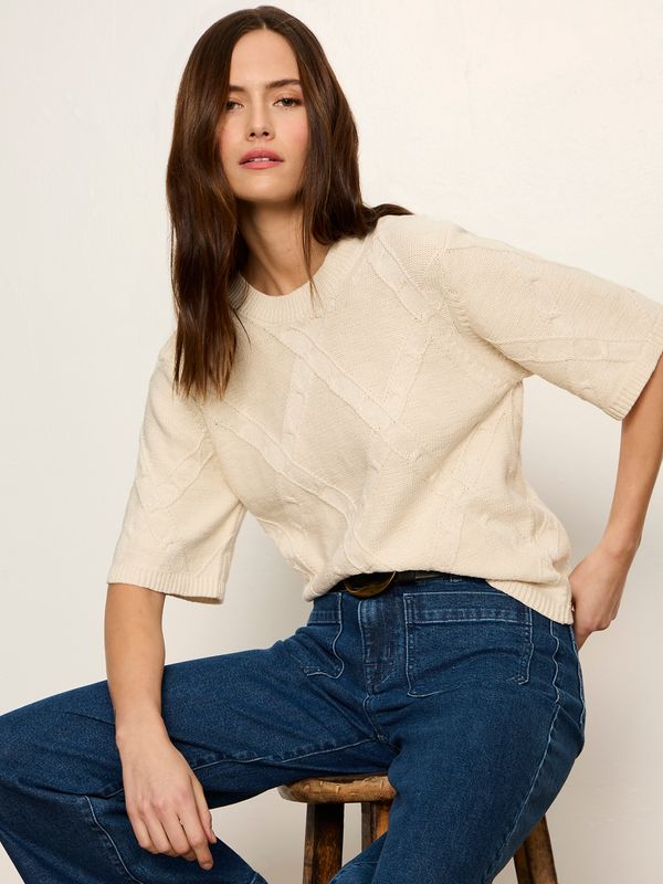 Diamond Stitch Sweater Tee