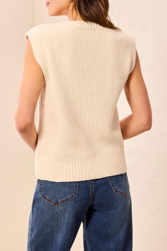 Split Neck Sweater Vest