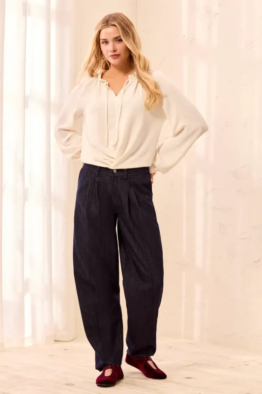 Blouse with Front Knot