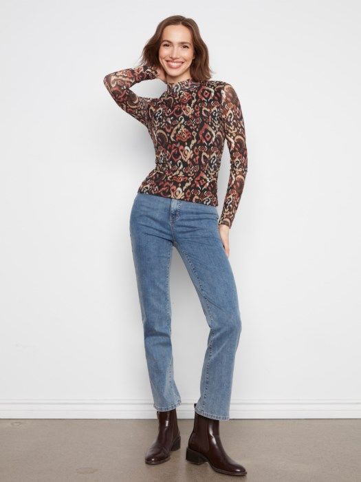 Long Sleeve Mock Top