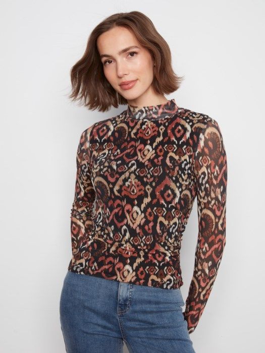 Long Sleeve Mock Top