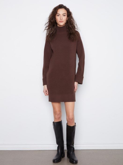 Mock Neck Sweater Dress
