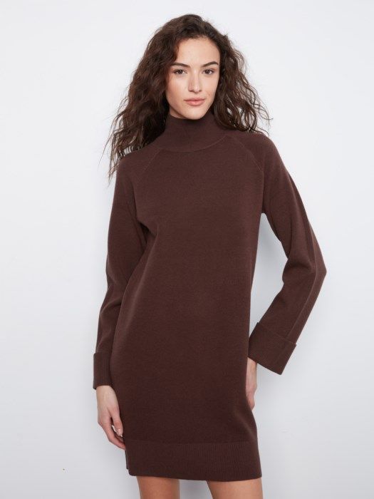 Mock Neck Sweater Dress