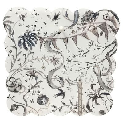 Black Chinoiserie Scallop Display Board