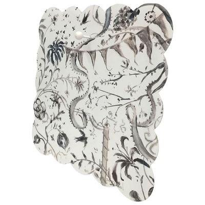 Black Chinoiserie Scallop Display Board