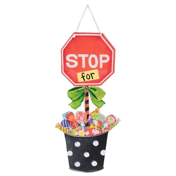 Stop For Candy PVC Door Hanger