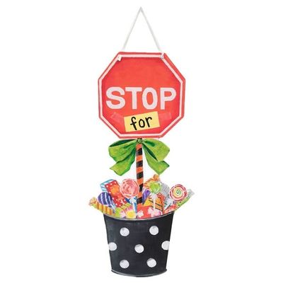 Stop For Candy PVC Door Hanger