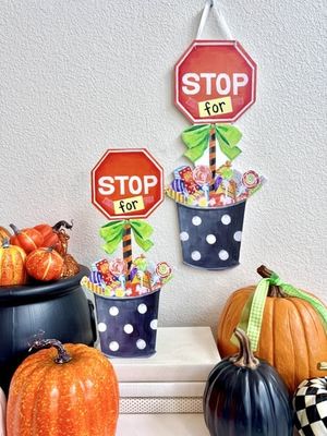 Stop For Candy PVC Door Hanger