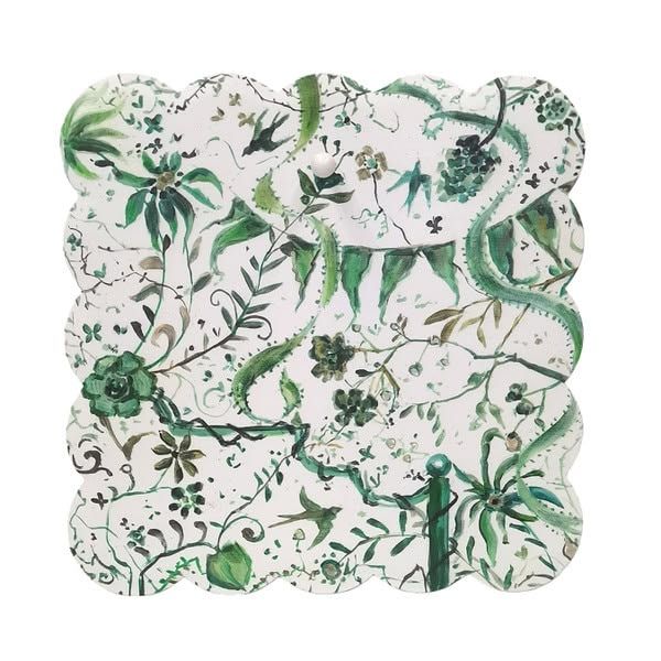 Green Chinoiserie Scallop Display Board